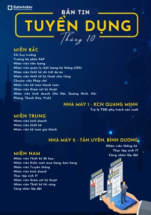 Bản tin tuyển dụng Eurowindow tháng 10/2023