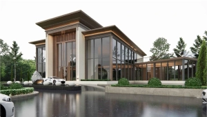  Nhà điều hành khu đô thị ven đô Casa Del Rio hiện đại cùng vách kính Eurowindow