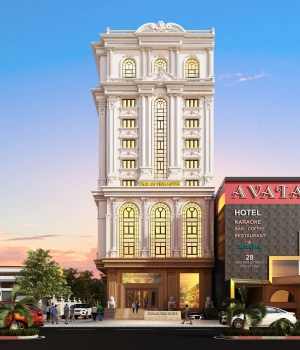 Vách kính vòm Eurowindow tô điểm nét kiến trúc Pháp tại khách sạn Thái An Vinh