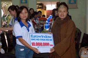  Người đẹp Miss Eurowindow Open 2010 tham gia hoạt động từ thiện tại chùa Bồ Đề