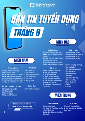  Bản tin tuyển dụng Eurowindow tháng 08/2024