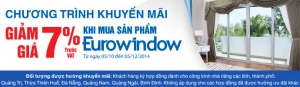  Chi nhánh Eurowindow tại Đà Nẵng khuyến mãi giảm giá 7%