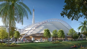 Sản phẩm Eurowindow hoàn thiện kiến trúc độc đáo cho nhà thi đấu Tennis phục vụ Sea Games 31