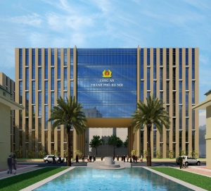  Nhà B Trụ sở Công An TP Hà Nội sử dụng hơn 1700 m2 cửa và vách kính Eurowindow