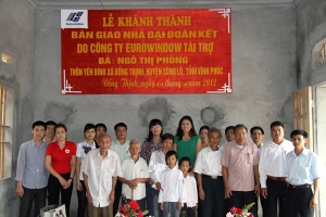  Eurowindow tặng nhà tình nghĩa cho gia đình nghèo ở Vĩnh Phúc