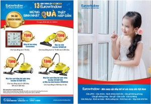  Khuyến mãi nhân dịp kỷ niệm 13 năm thành lập Eurowindow