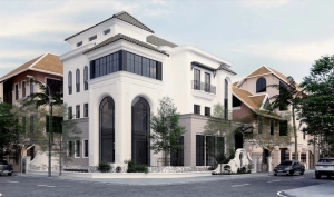  Cửa nhôm, vách kính Eurowindow ứng dụng trong kiến trúc biệt thự hiện đại kiểu Pháp