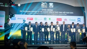  Eurowindow được vinh danh Top 10 Doanh nghiệp uy tín ngành Kính và Thủy tinh Việt Nam