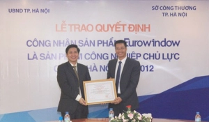  Sản phẩm Eurowindow lần thứ 2 được công nhận là sản phẩm chủ lực của Hà Nội