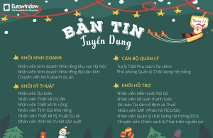  BẢNG TIN TUYỂN DỤNG THÁNG 12