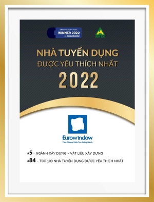 Eurowindow: 4 năm liên tiếp đạt Top 100 Nhà Tuyển dụng được yêu thích nhất