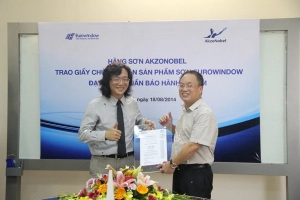 Eurowindow đạt tiêu chuẩn bảo hành 30 năm của Hãng sơn AkzoNobel (Hà Lan)