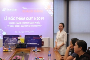 Bốc thăm và trao thưởng cho khách hàng hoàn thành phiếu ý kiến đánh giá quý I/2019